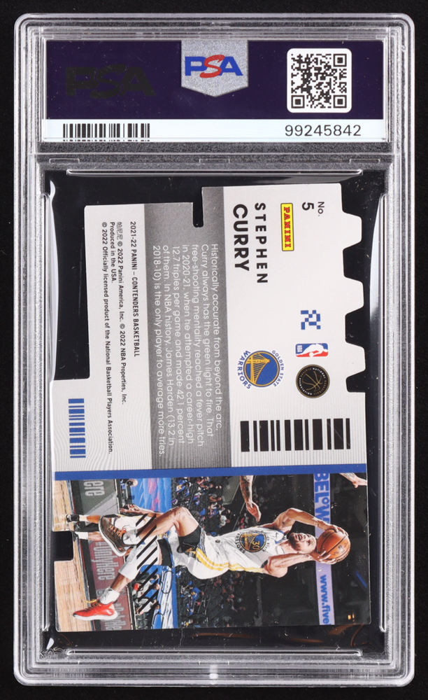 Stephen Curry 2021-22 Panini Contenders Superstar Die-Cuts #5 (PSA 10) at PristineAuction.com Stephen Curry 2021-22 Panini Contenders Superstar Die-Cuts #5 (PSA 10) at PristineAuction.com