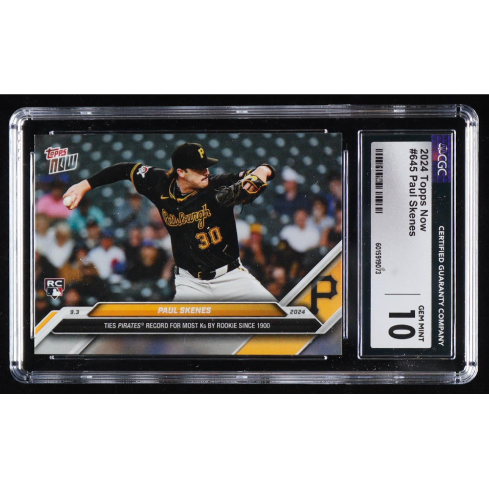 Paul Skenes 2024 Topps Now #645 RC (CGC 10) at PristineAuction.com