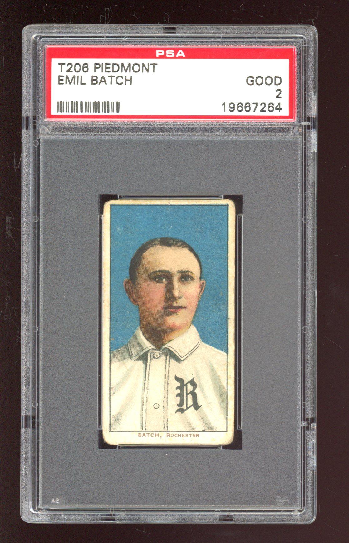 Emil Batch Piedmont Cigarettes T206 (PSA 2) at PristineAuction.com Emil Batch Piedmont Cigarettes T206 (PSA 2) at PristineAuction.com