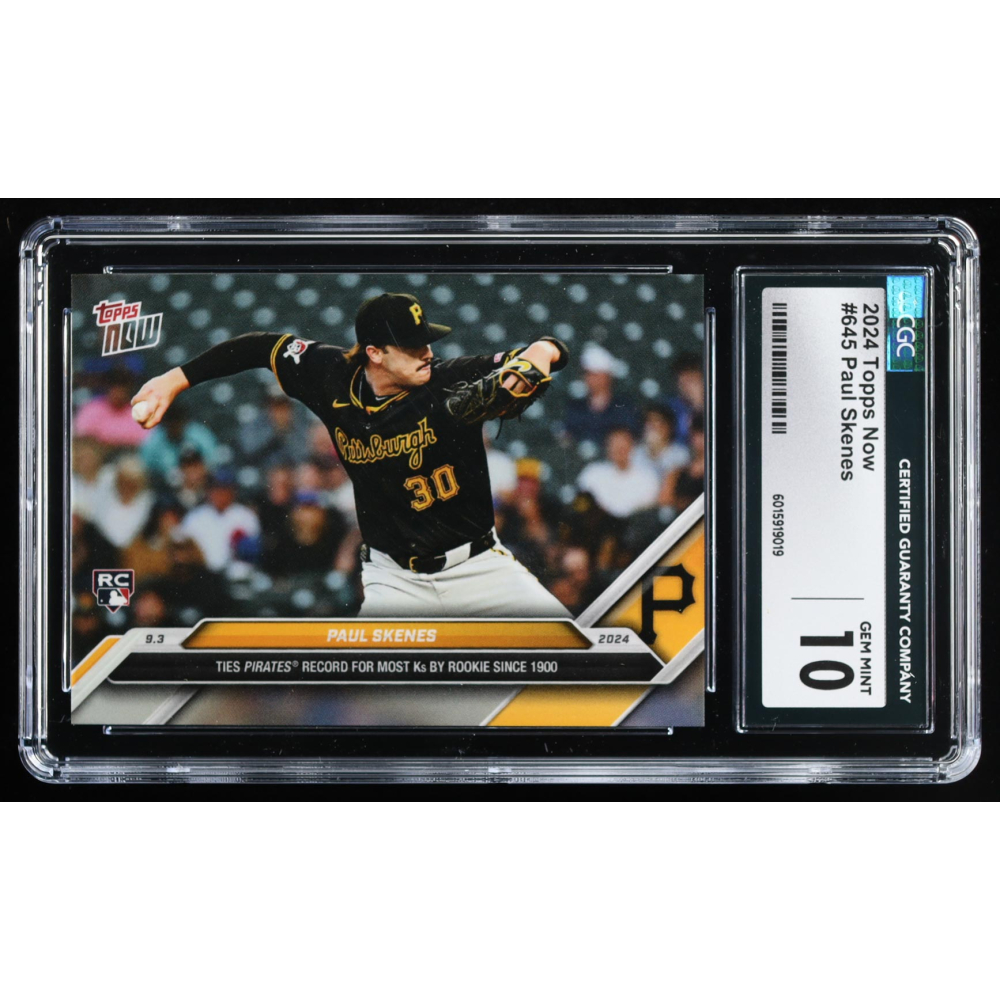 Paul Skenes 2024 Topps Now #645 RC (CGC 10) at PristineAuction.com