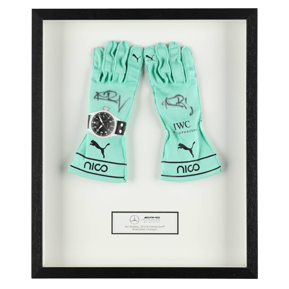 Nico Rosberg Dual-Signed Custom Framed World Drivers' Champion