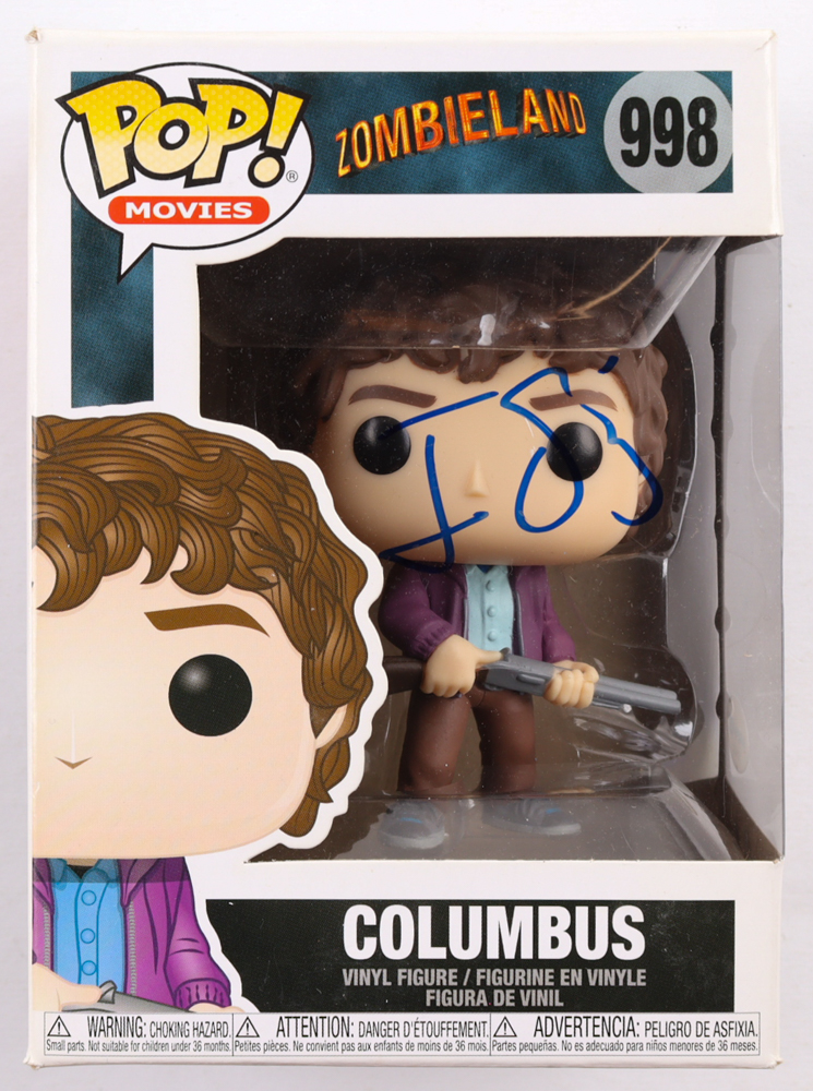 Jesse Eisenberg Signed "Zombieland" #998 Columbus Funko Pop! Vinyl Figure (ACOA) at PristineAuction.com Jesse Eisenberg Signed "Zombieland" #998 Columbus Funko Pop! Vinyl Figure (ACOA) at PristineAuction.com