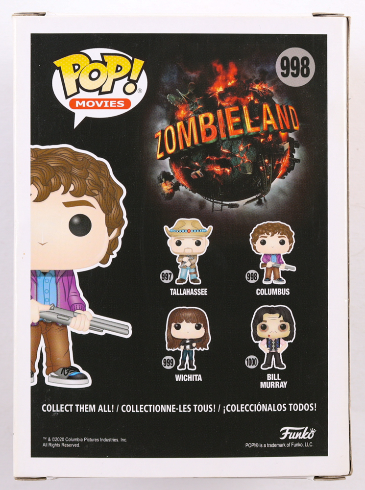 Jesse Eisenberg Signed "Zombieland" #998 Columbus Funko Pop! Vinyl Figure (ACOA) at PristineAuction.com Jesse Eisenberg Signed "Zombieland" #998 Columbus Funko Pop! Vinyl Figure (ACOA) at PristineAuction.com
