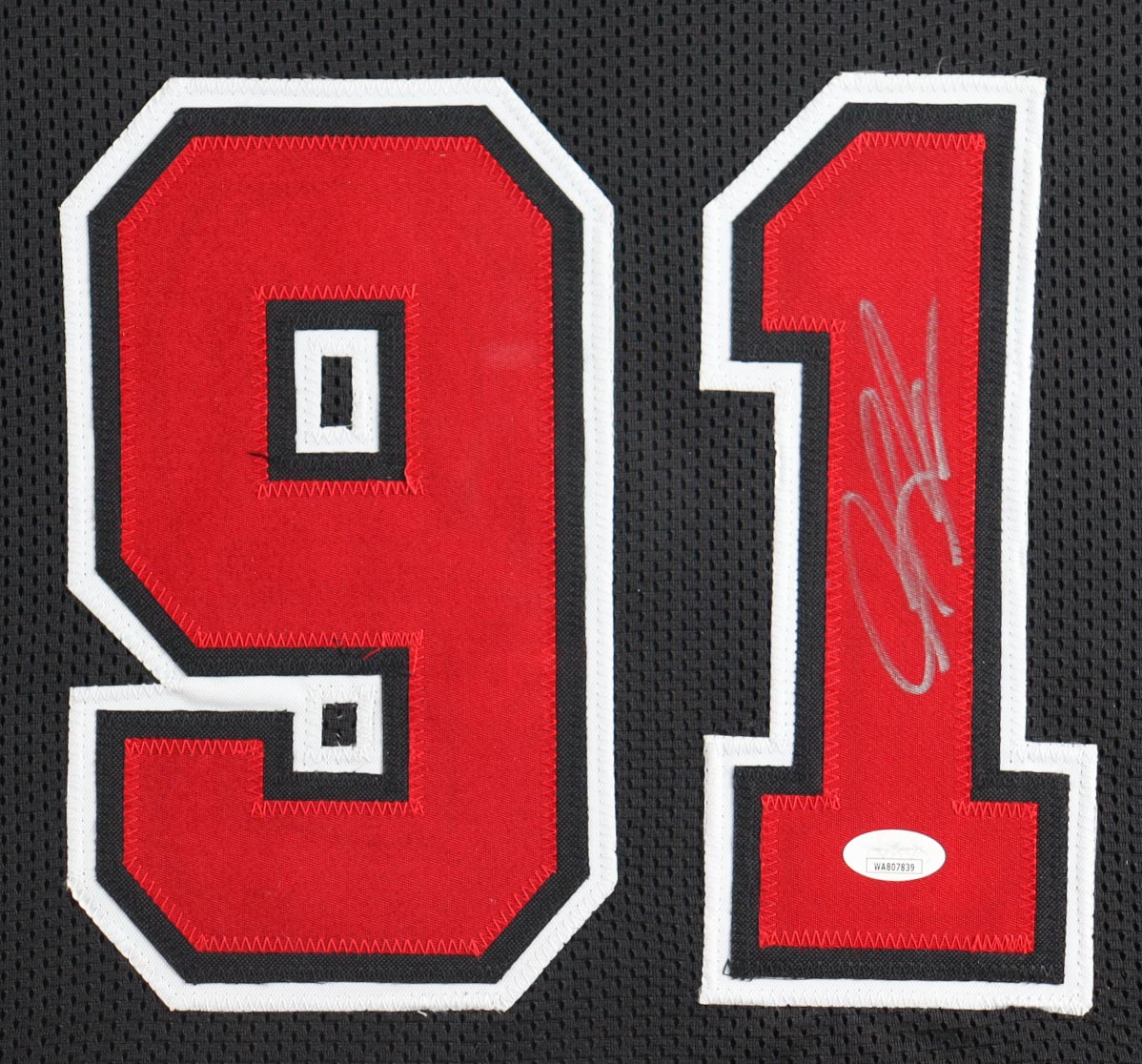 Dennis Rodman Signed Custom Framed Jersey Display (JSA) at PristineAuction.com Dennis Rodman Signed Custom Framed Jersey Display (JSA) at PristineAuction.com