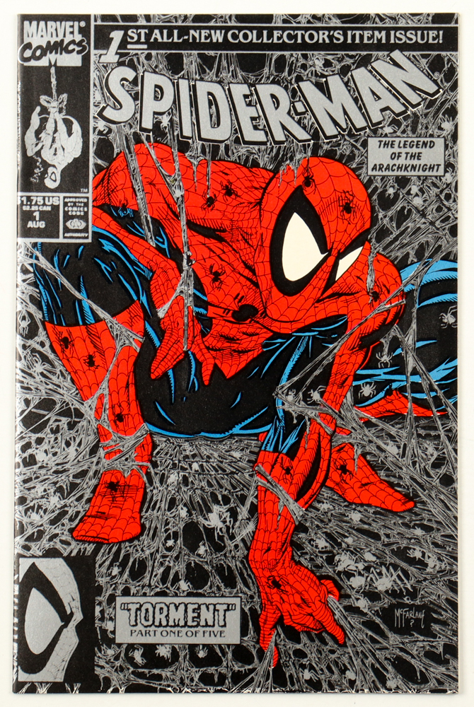 1990 "Spider-Man" Issue #1 Silver Variant Marvel Comic Book at PristineAuction.com 1990 "Spider-Man" Issue #1 Silver Variant Marvel Comic Book at PristineAuction.com