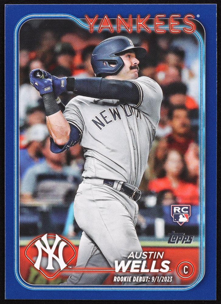 Austin Wells 2024 Topps Update Royal Blue #US325 RC at PristineAuction.com Austin Wells 2024 Topps Update Royal Blue #US325 RC at PristineAuction.com