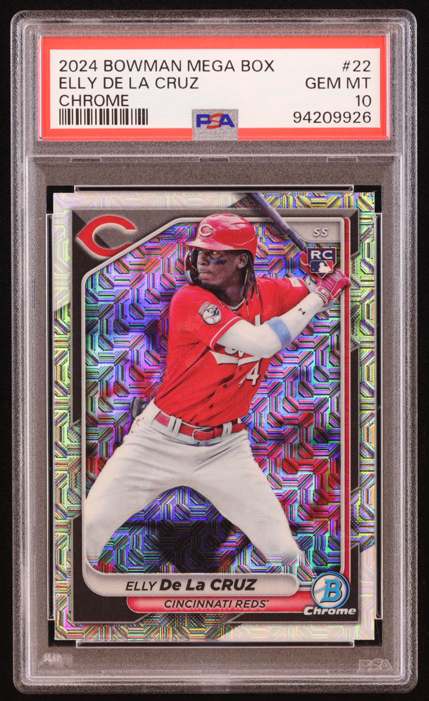 Elly De La Cruz 2024 Bowman Chrome Bowman Mega Box #22 RC (PSA 10) at PristineAuction.com Elly De La Cruz 2024 Bowman Chrome Bowman Mega Box #22 RC (PSA 10) at PristineAuction.com