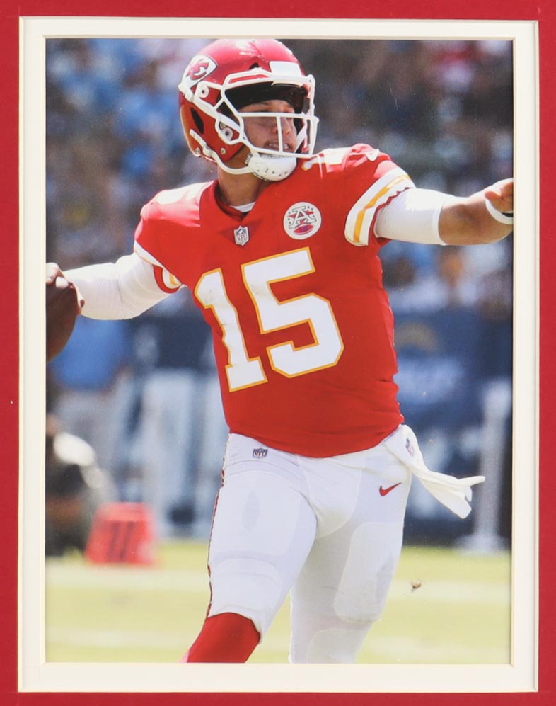 Patrick Mahomes Custom Framed Jersey Display With Super Bowl LV Pin & (2) Cloth Team Logo Patches (JSA) at PristineAuction.com Patrick Mahomes Custom Framed Jersey Display With Super Bowl LV Pin & (2) Cloth Team Logo Patches (JSA) at PristineAuction.com