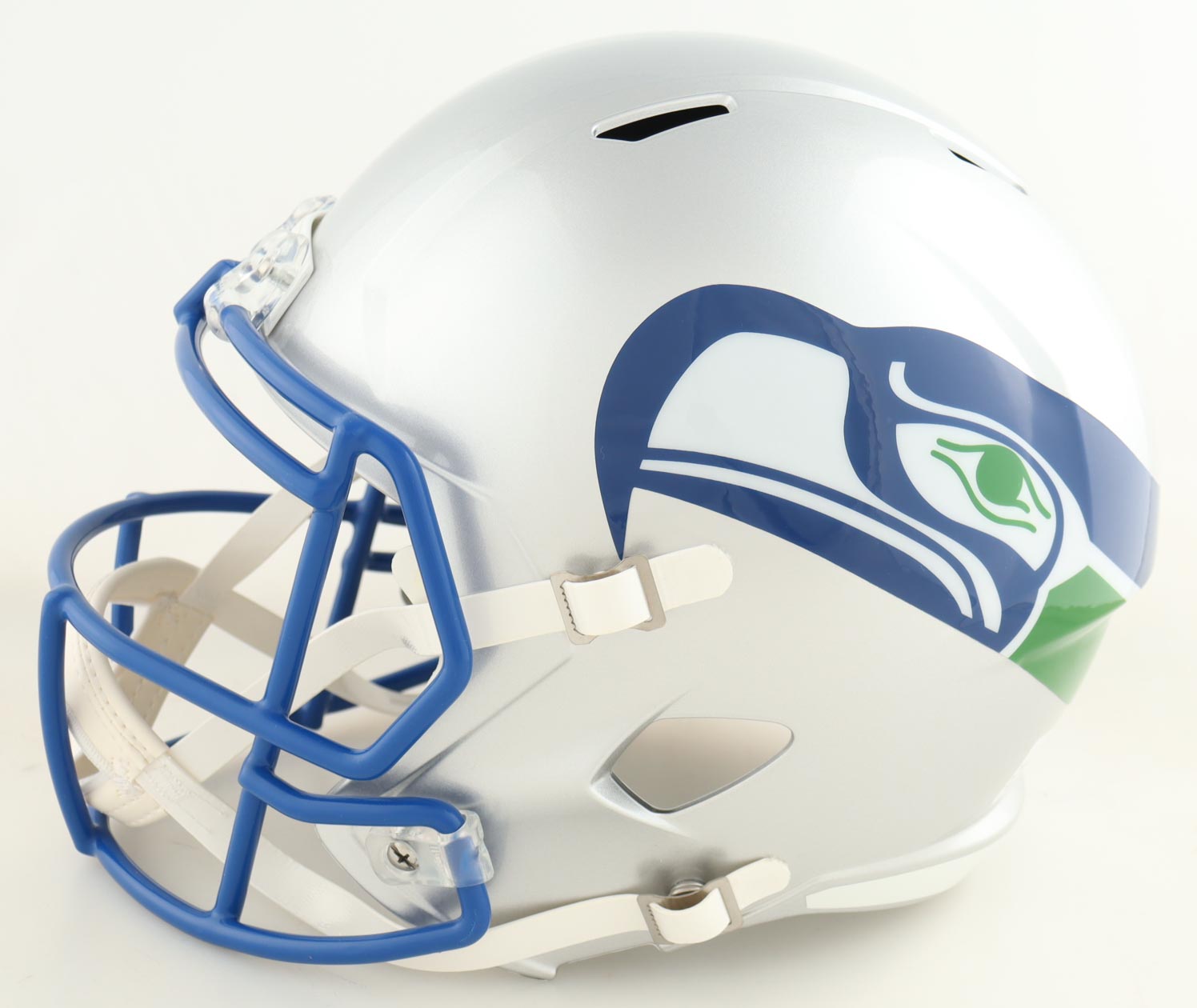 Steve Largent Signed Seahawks Full-Size Throwback Alternate Speed Helmet Inscribed "HOF '95" (Schwartz) at PristineAuction.com Steve Largent Signed Seahawks Full-Size Throwback Alternate Speed Helmet Inscribed "HOF '95" (Schwartz) at PristineAuction.com