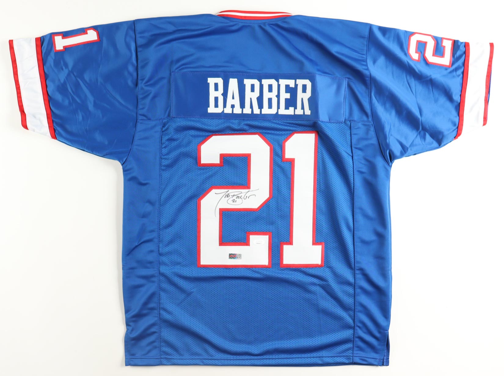 Tiki Barber Signed Jersey (JSA & PIA) at PristineAuction.com Tiki Barber Signed Jersey (JSA & PIA) at PristineAuction.com