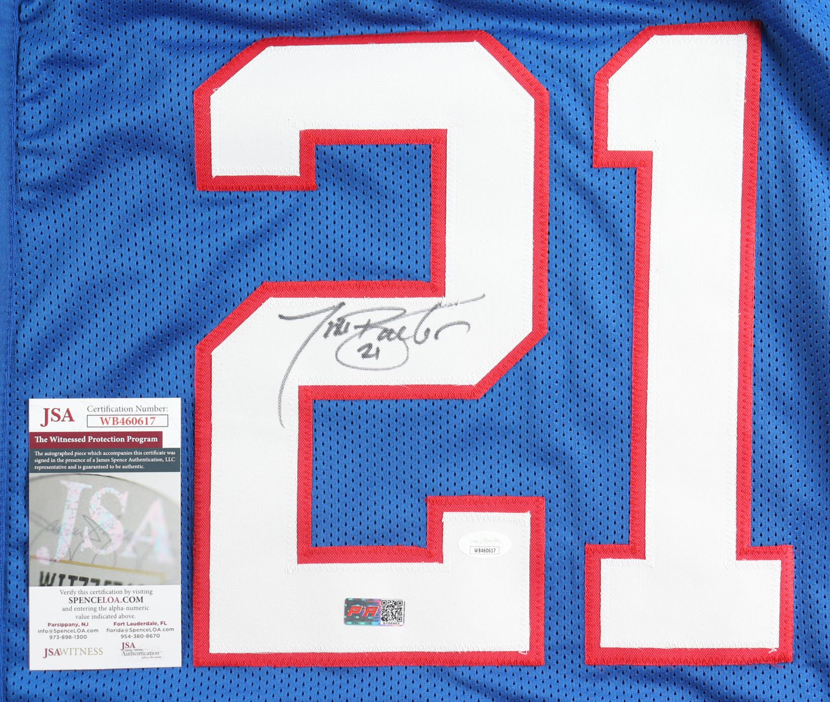 Tiki Barber Signed Jersey (JSA & PIA) at PristineAuction.com Tiki Barber Signed Jersey (JSA & PIA) at PristineAuction.com
