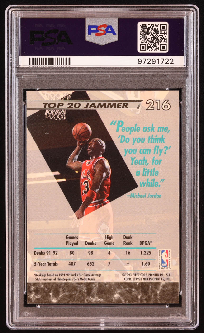 Michael Jordan 1992-93 Ultra #216 JS (PSA 7) at PristineAuction.com Michael Jordan 1992-93 Ultra #216 JS (PSA 7) at PristineAuction.com