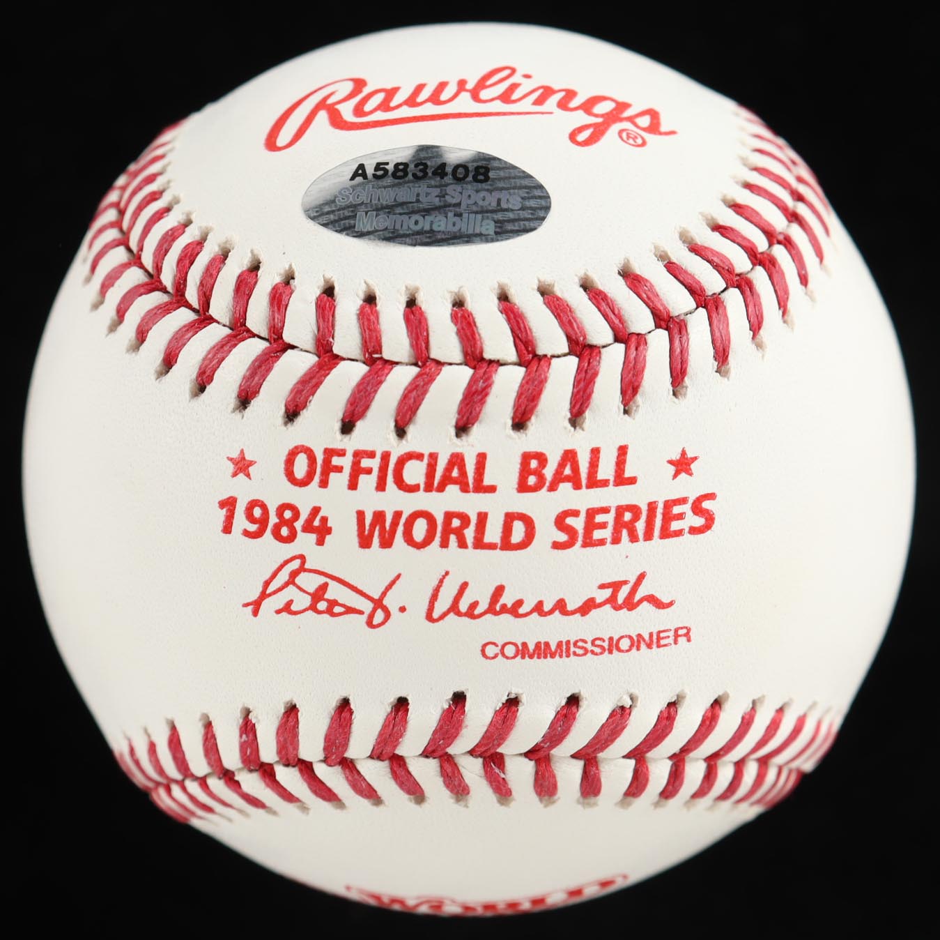 Alan Trammell Signed 1984 World Series Baseball (Schwartz) at PristineAuction.com Alan Trammell Signed 1984 World Series Baseball (Schwartz) at PristineAuction.com