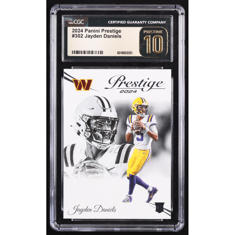 PSA 10 Gem Mint 2024 Panini Score Jayden Daniels Rookie Card #302 - Graded  Football Card
