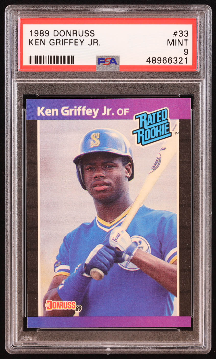 Ken Griffey Jr. 1989 Donruss #33 RR RC (PSA 9) at PristineAuction.com Ken Griffey Jr. 1989 Donruss #33 RR RC (PSA 9) at PristineAuction.com
