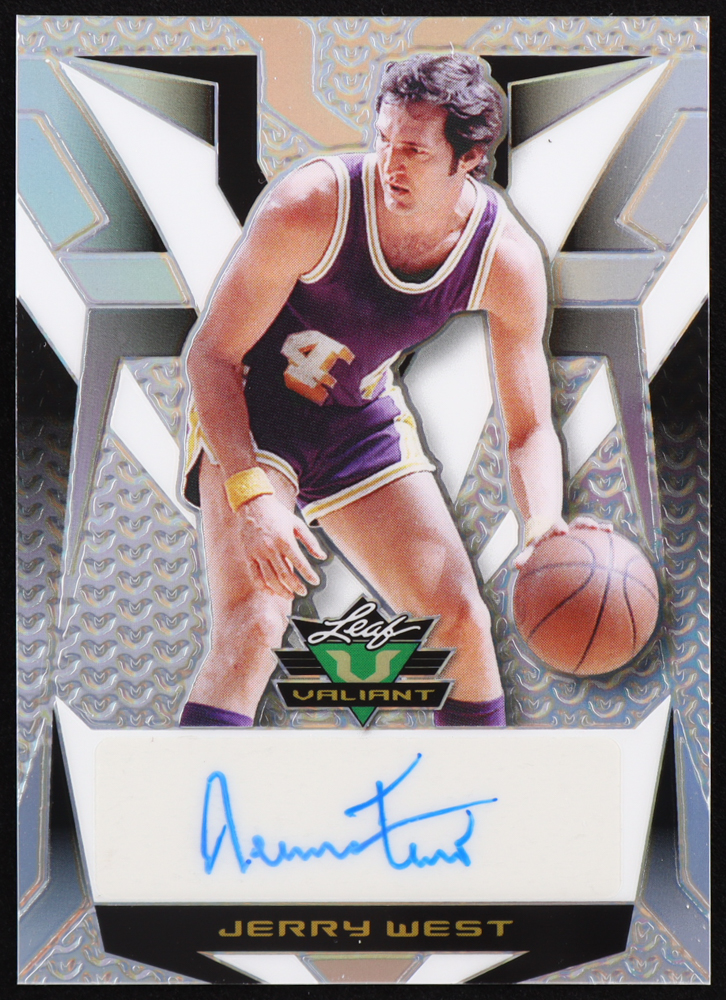 Jerry West 2024 Leaf Valiant Autograph Prismatic Silver #VAJW3 #3/3 at PristineAuction.com Jerry West 2024 Leaf Valiant Autograph Prismatic Silver #VAJW3 #3/3 at PristineAuction.com