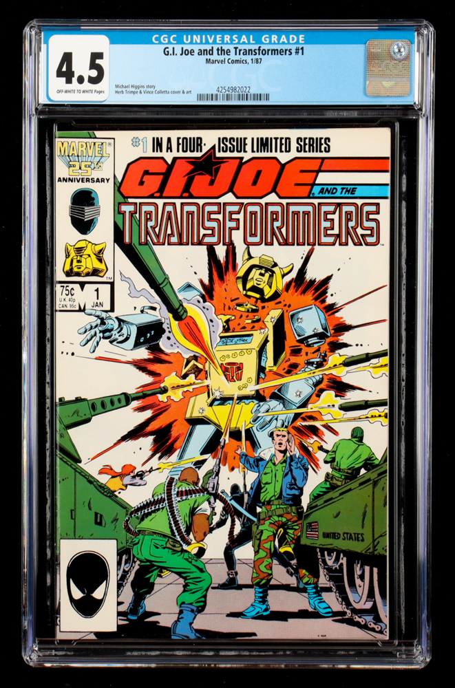 1987 "GI Joe & The Transformers" #1 Marvel Comic Book (CGC 4.5) at PristineAuction.com 1987 "GI Joe & The Transformers" #1 Marvel Comic Book (CGC 4.5) at PristineAuction.com