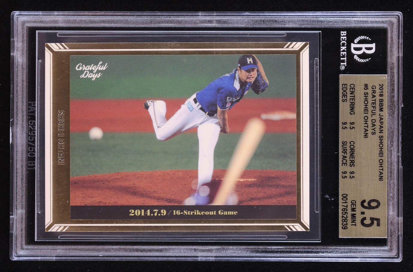 Shohei Ohtani 2018 BBM Japan Grateful Days #5 RC (BGS 9.5) at PristineAuction.com Shohei Ohtani 2018 BBM Japan Grateful Days #5 RC (BGS 9.5) at PristineAuction.com