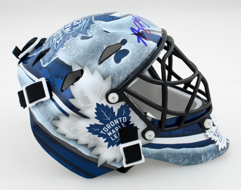 Anthony Stolarz Signed Maple Leafs Mini Goalie Mask (COJO) at PristineAuction.com Anthony Stolarz Signed Maple Leafs Mini Goalie Mask (COJO) at PristineAuction.com