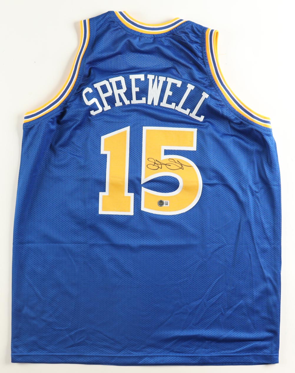 Latrell Sprewell Signed Jersey (Beckett) at PristineAuction.com Latrell Sprewell Signed Jersey (Beckett) at PristineAuction.com