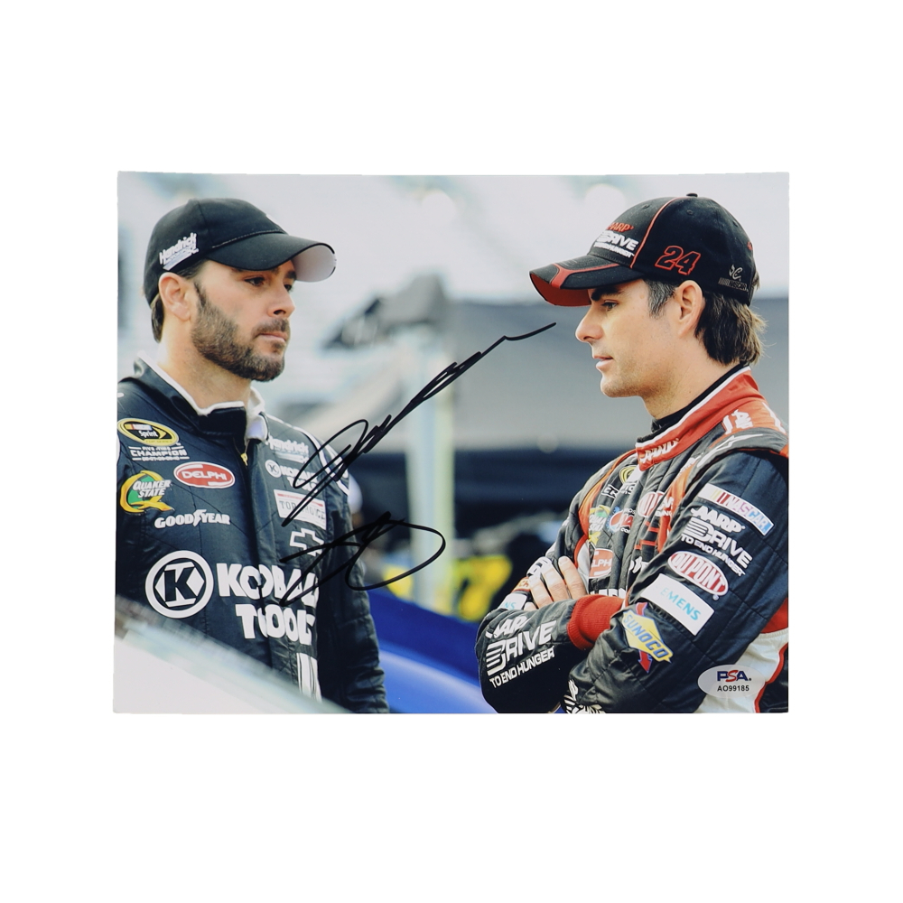 Jeff Gordon & Jimmie Johnson Signed NASCAR 8x10 Photo (PSA) | Pristine ...