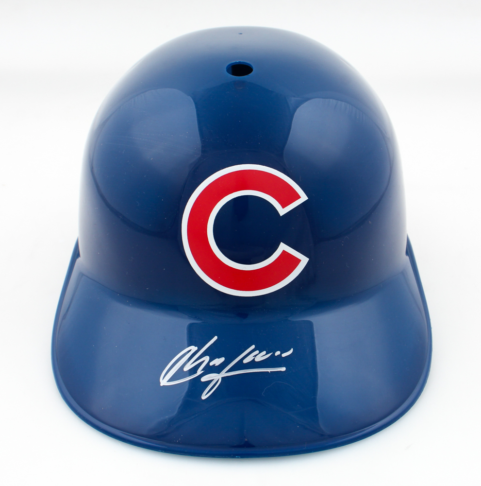 Aroldis Chapman Signed Cubs Full-Size Batting Helmet (Schwartz) at PristineAuction.com Aroldis Chapman Signed Cubs Full-Size Batting Helmet (Schwartz) at PristineAuction.com