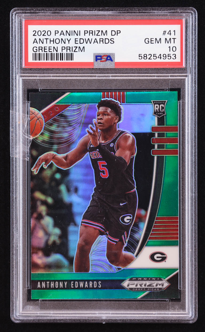 Anthony Edwards 2020-21 Panini Prizm Draft Picks Prizms Green #41 RC (PSA 10) at PristineAuction.com Anthony Edwards 2020-21 Panini Prizm Draft Picks Prizms Green #41 RC (PSA 10) at PristineAuction.com