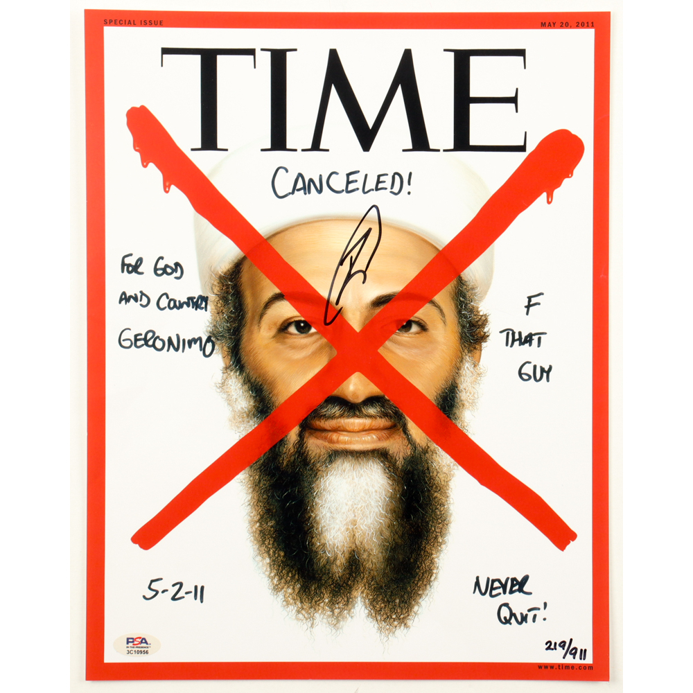 Robert J. O'Neill Signed LE TIME Magazine 11x14 Photo with (5 ...