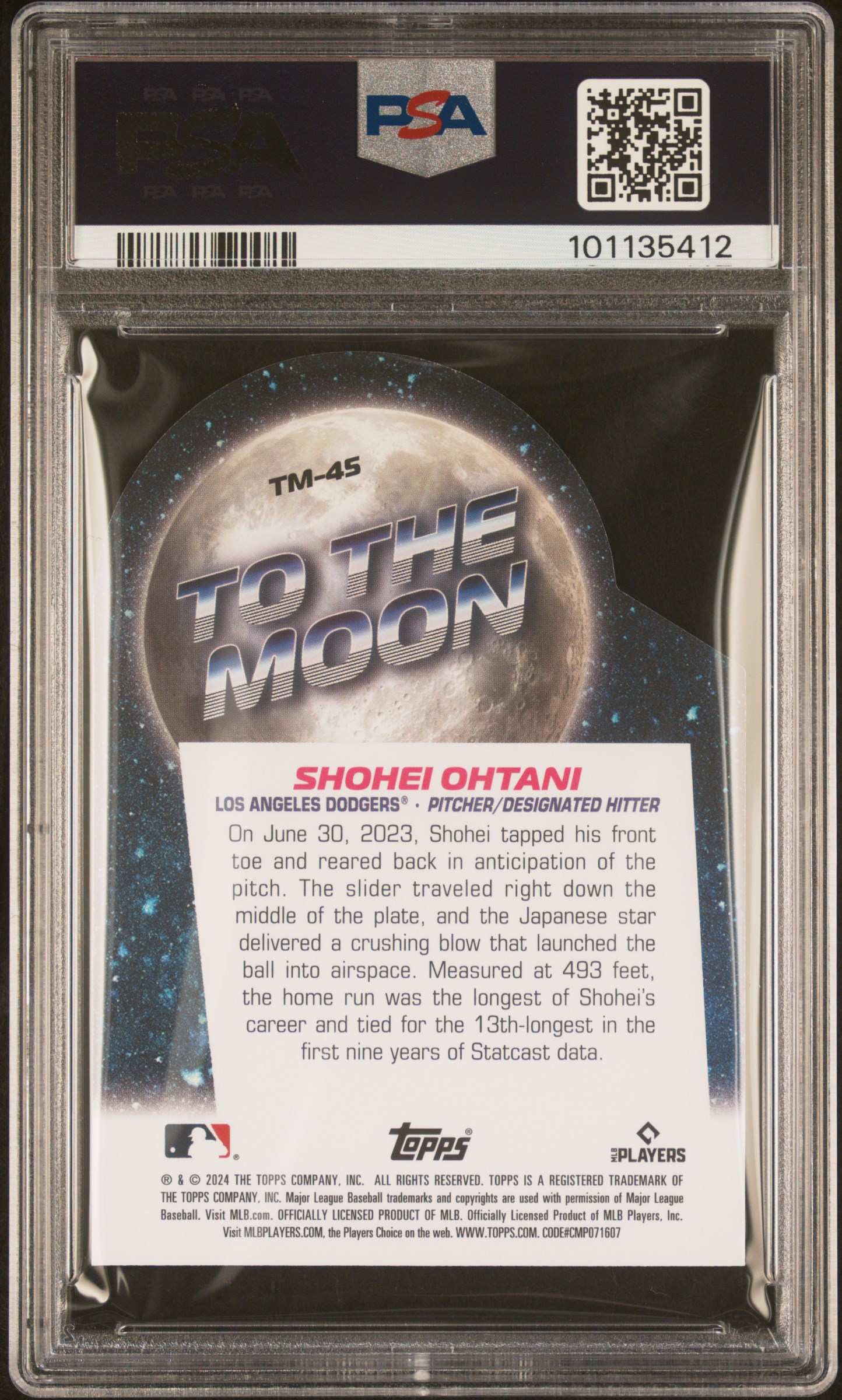 Shohei Ohtani 2024 Topps Big League To The Moon Die-Cut #TM45 (PSA 10) at PristineAuction.com Shohei Ohtani 2024 Topps Big League To The Moon Die-Cut #TM45 (PSA 10) at PristineAuction.com