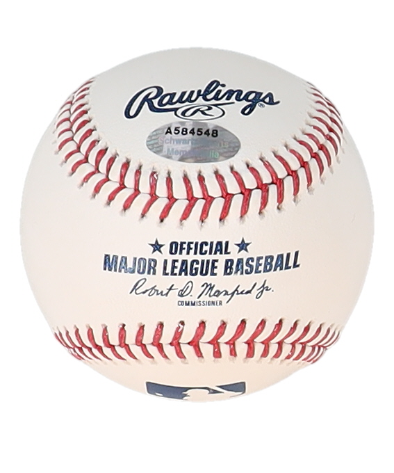 Frank Thomas Signed OML Baseball Inscribed "93, 94 AL MVP" (Schwartz) at PristineAuction.com Frank Thomas Signed OML Baseball Inscribed "93, 94 AL MVP" (Schwartz) at PristineAuction.com