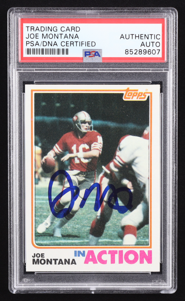 Joe Montana Signed 1982 Topps #489 IA (PSA) at PristineAuction.com Joe Montana Signed 1982 Topps #489 IA (PSA) at PristineAuction.com