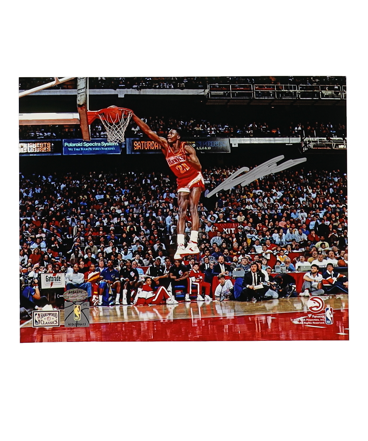 Dominique Wilkins Signed Hawks 8x10 Photo (Schwartz) at PristineAuction.com Dominique Wilkins Signed Hawks 8x10 Photo (Schwartz) at PristineAuction.com