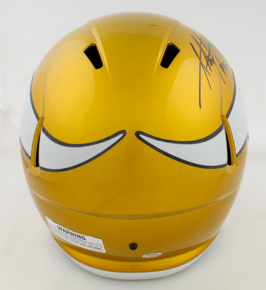 Adrian Peterson Signed Vikings Full-Size Flash Alternate Speed Helmet (Schwartz) at PristineAuction.com Adrian Peterson Signed Vikings Full-Size Flash Alternate Speed Helmet (Schwartz) at PristineAuction.com