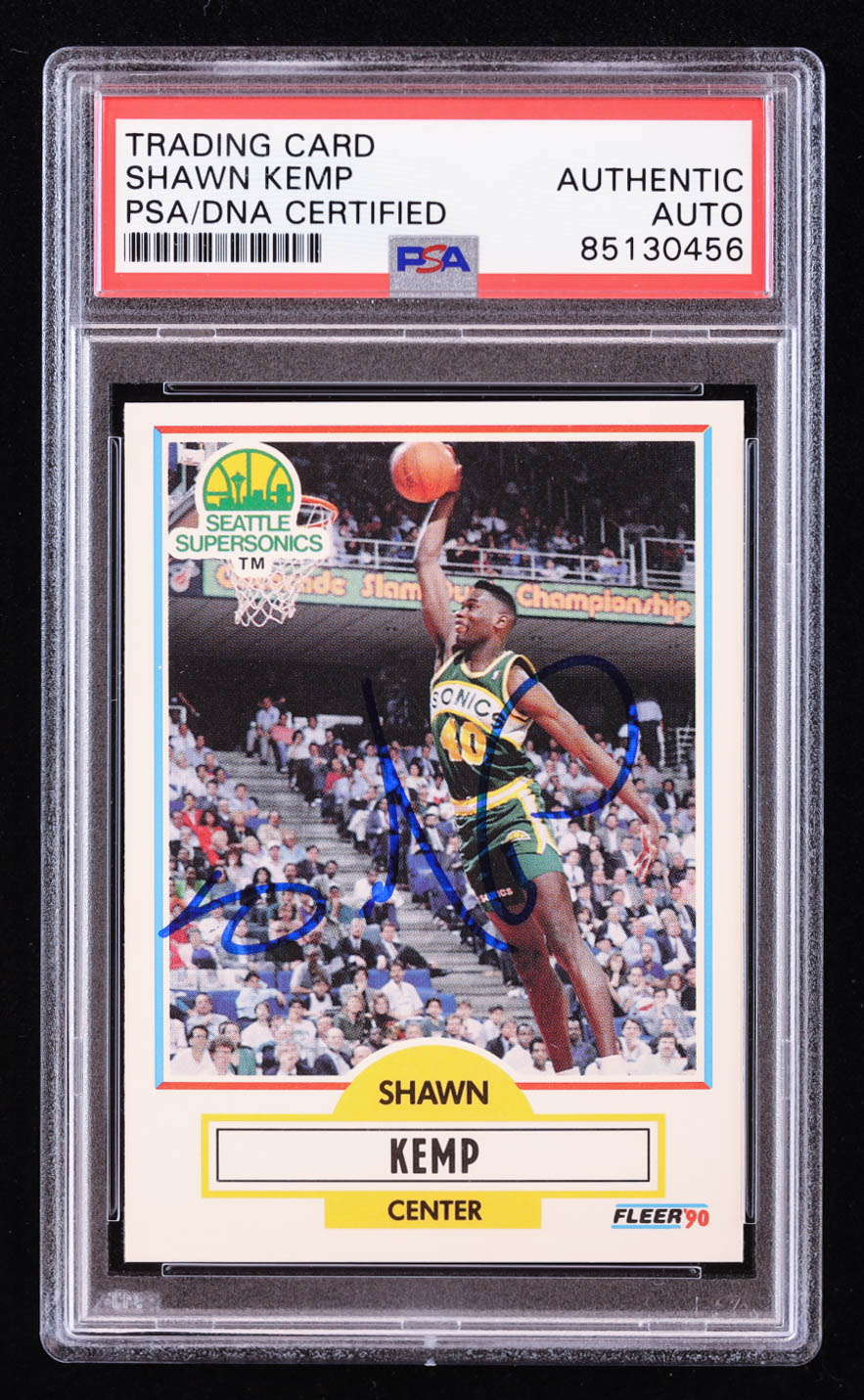 Shawn Kemp Signed 1990-91 Fleer #178 RC (PSA) at PristineAuction.com Shawn Kemp Signed 1990-91 Fleer #178 RC (PSA) at PristineAuction.com