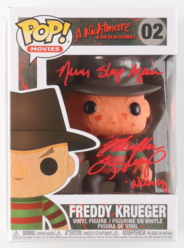 Heather Langenkamp Signed "A Nightmare on Elm Street" #02 Freddy Krueger Funko Pop! Vinyl Figure Inscribed "Nancy" & "Never Sleep Again" (JSA) at PristineAuction.com Heather Langenkamp Signed "A Nightmare on Elm Street" #02 Freddy Krueger Funko Pop! Vinyl Figure Inscribed "Nancy" & "Never Sleep Again" (JSA) at PristineAuction.com