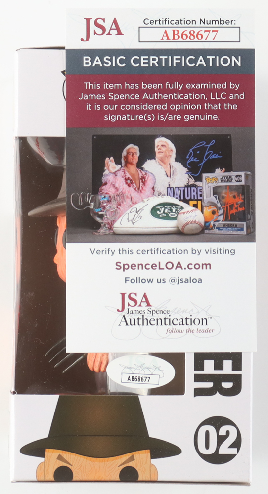Heather Langenkamp Signed "A Nightmare on Elm Street" #02 Freddy Krueger Funko Pop! Vinyl Figure Inscribed "Nancy" & "Never Sleep Again" (JSA) at PristineAuction.com Heather Langenkamp Signed "A Nightmare on Elm Street" #02 Freddy Krueger Funko Pop! Vinyl Figure Inscribed "Nancy" & "Never Sleep Again" (JSA) at PristineAuction.com