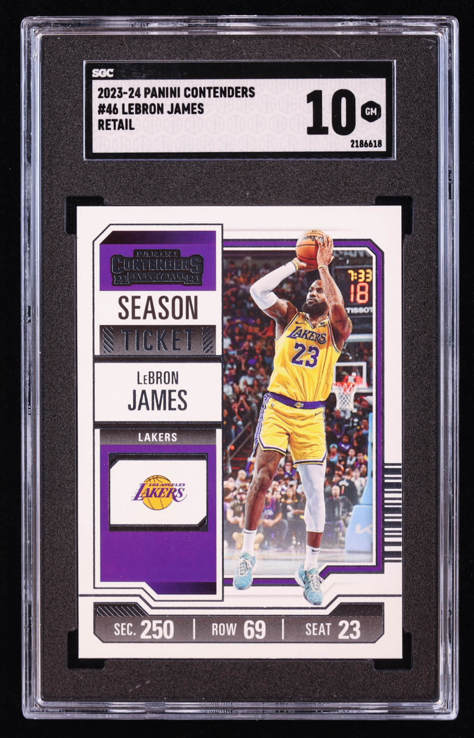 LeBron James 2023-24 Panini Contenders Retail #46 (SGC 10) at PristineAuction.com LeBron James 2023-24 Panini Contenders Retail #46 (SGC 10) at PristineAuction.com
