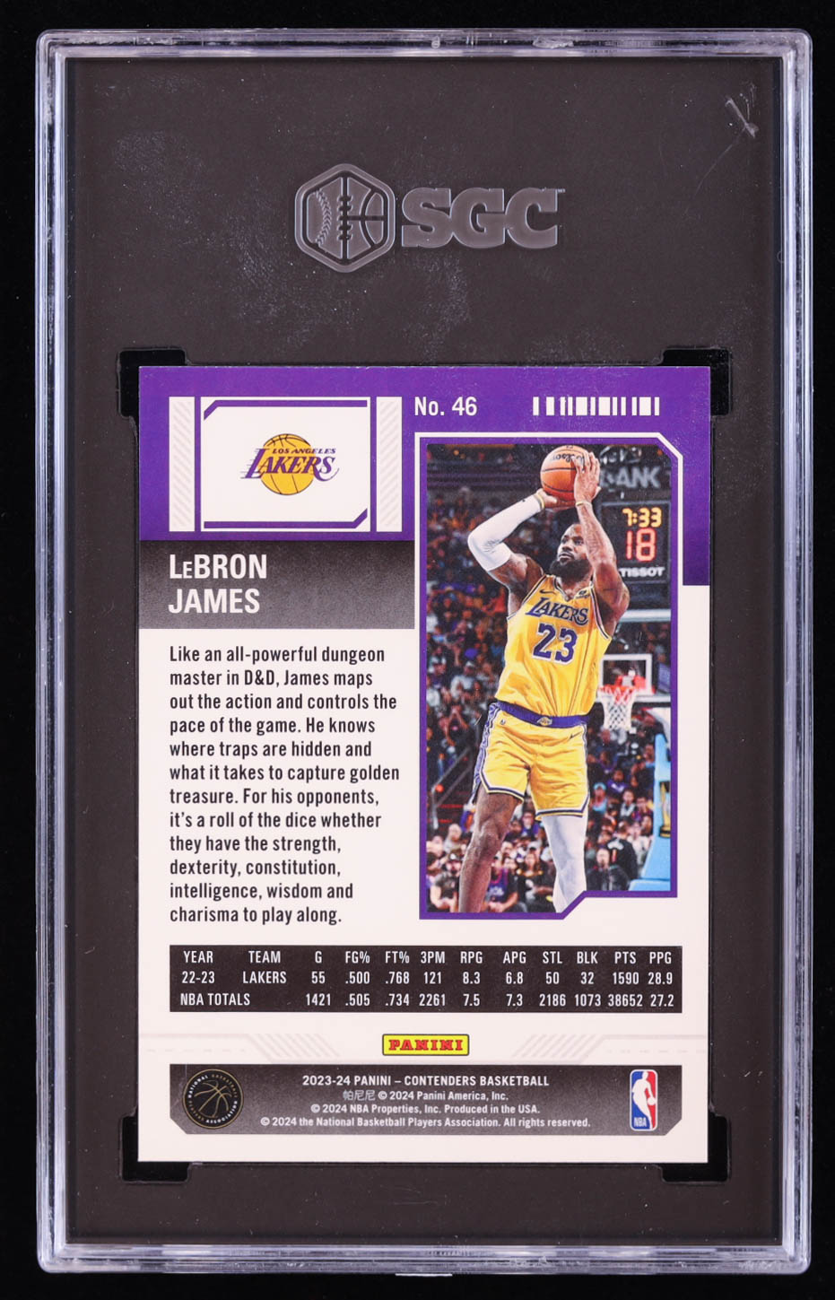 LeBron James 2023-24 Panini Contenders Retail #46 (SGC 10) at PristineAuction.com LeBron James 2023-24 Panini Contenders Retail #46 (SGC 10) at PristineAuction.com