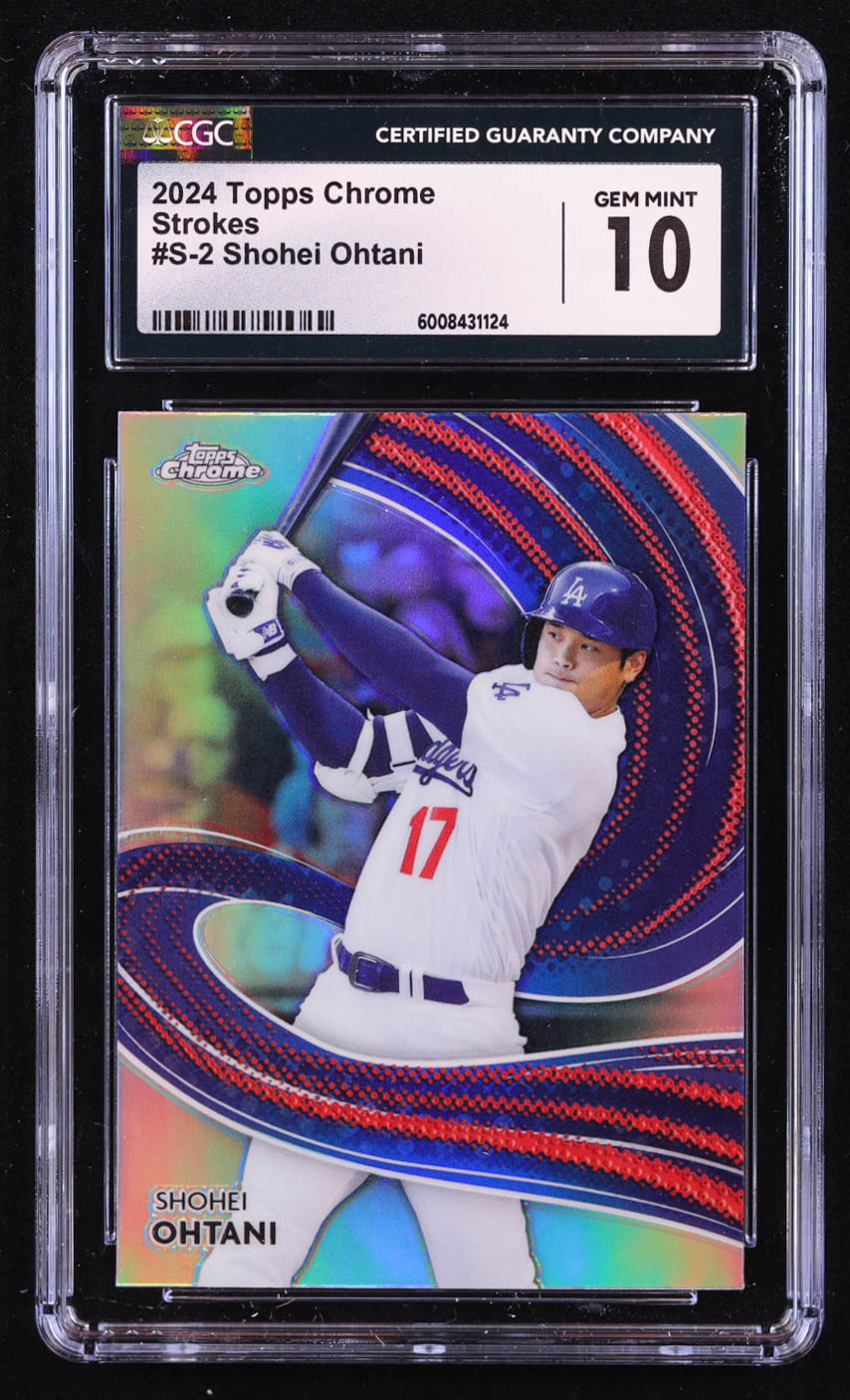 Shohei Ohtani 2024 Topps Chrome Strokes #S2 (CGC 10) at PristineAuction.com Shohei Ohtani 2024 Topps Chrome Strokes #S2 (CGC 10) at PristineAuction.com