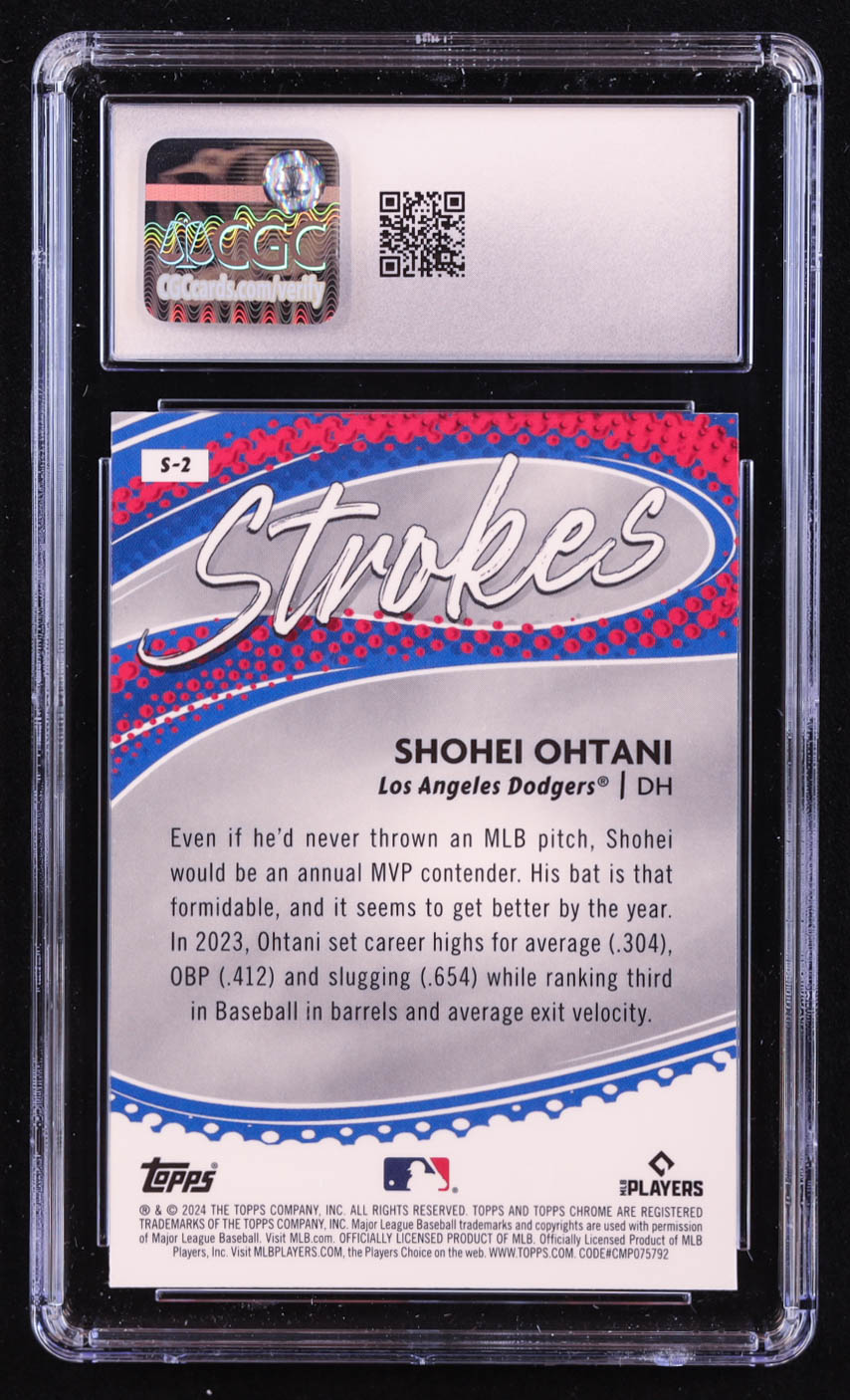 Shohei Ohtani 2024 Topps Chrome Strokes #S2 (CGC 10) at PristineAuction.com Shohei Ohtani 2024 Topps Chrome Strokes #S2 (CGC 10) at PristineAuction.com