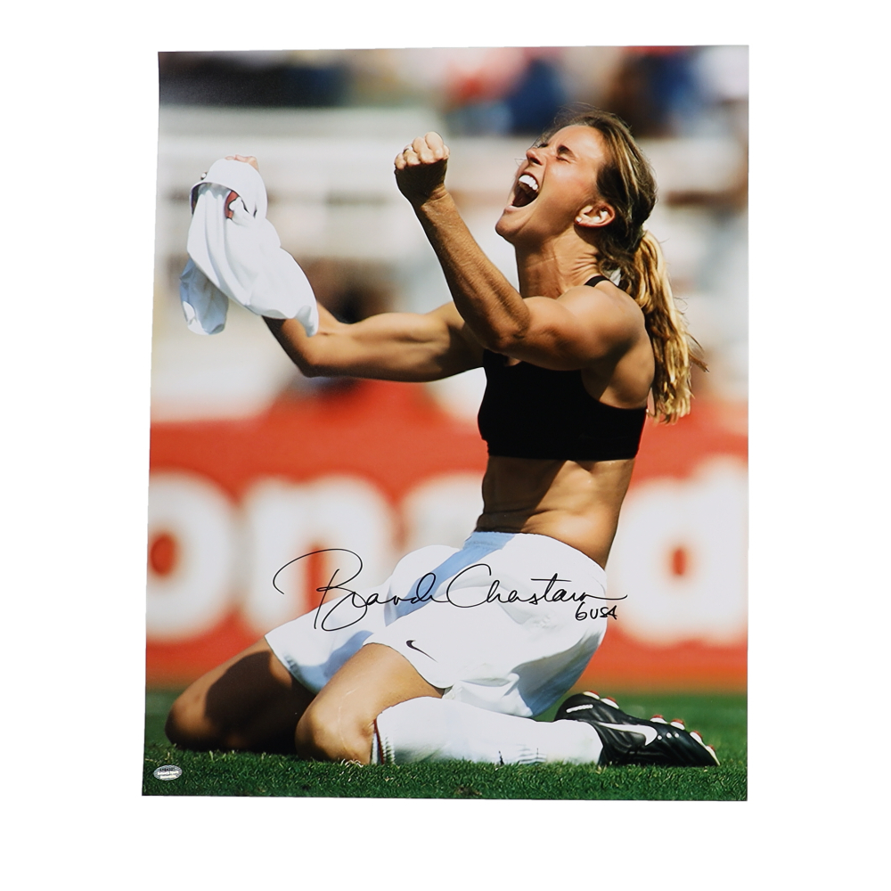 Brandi Chastain Signed Team USA 16x20 Photo Inscribed "USA" (Schwartz) at PristineAuction.com