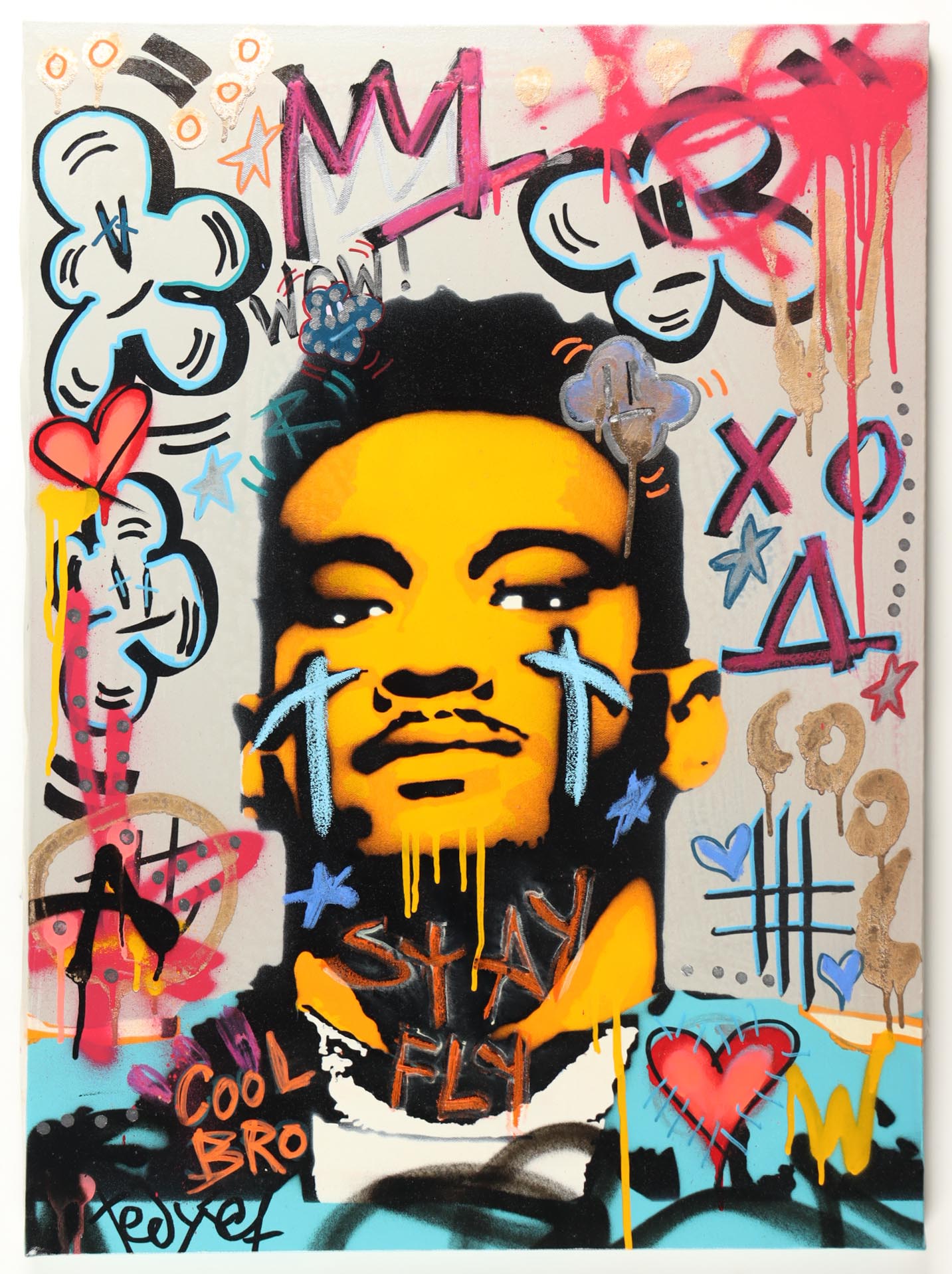 "Tagovailoa_ The Urban Glow" 22x30 2025 Original Painting on Canvas by Tadas Zaicikas | TedyZet (Zaicikas) at PristineAuction.com "Tagovailoa_ The Urban Glow" 22x30 2025 Original Painting on Canvas by Tadas Zaicikas | TedyZet (Zaicikas) at PristineAuction.com