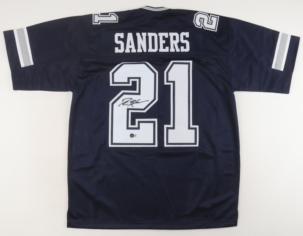 Deion Sanders Signed Jersey (Beckett) at PristineAuction.com Deion Sanders Signed Jersey (Beckett) at PristineAuction.com