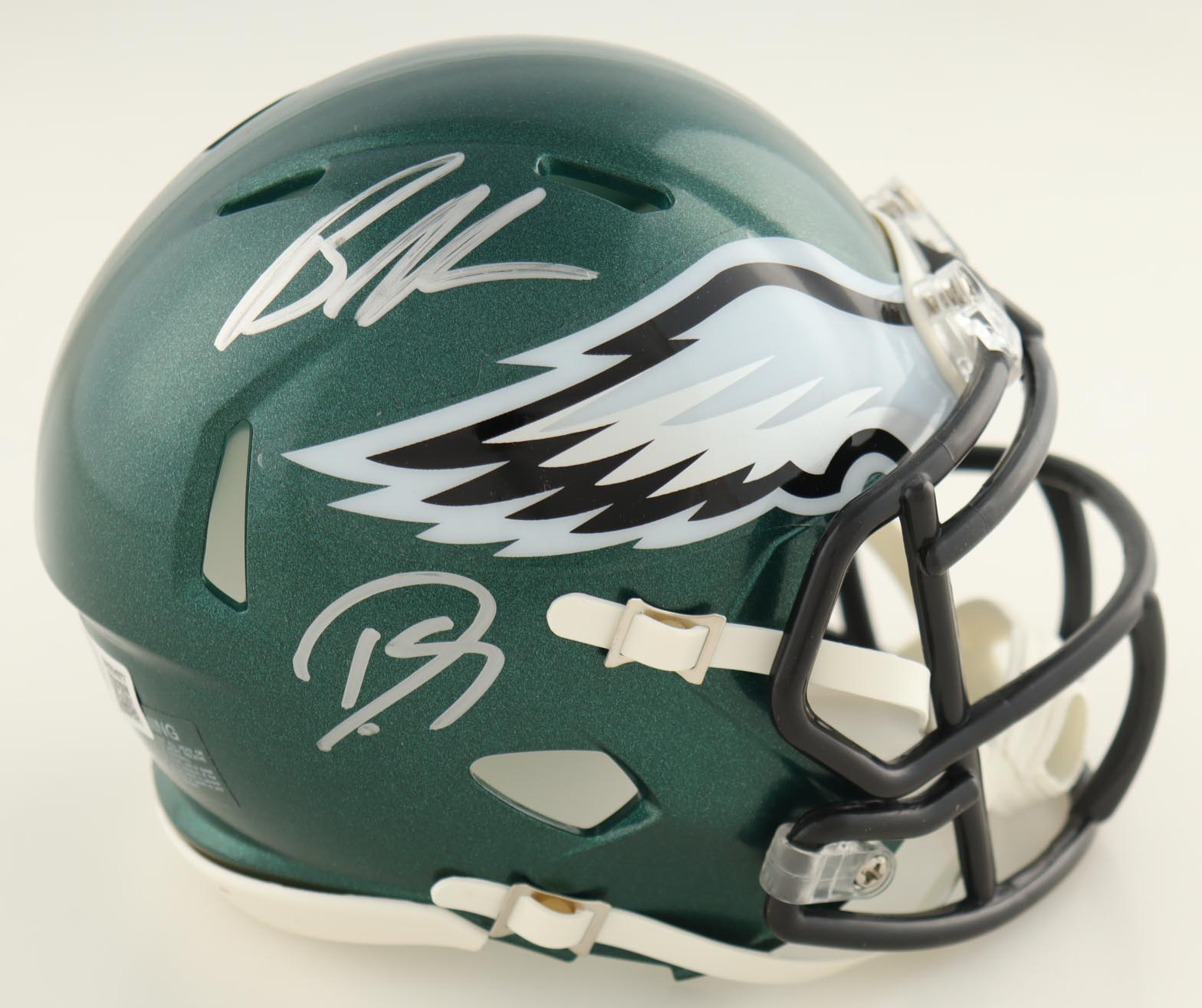 Darius Slay & Brandon Graham Signed Eagles Speed Mini Helmet (Beckett) at PristineAuction.com Darius Slay & Brandon Graham Signed Eagles Speed Mini Helmet (Beckett) at PristineAuction.com
