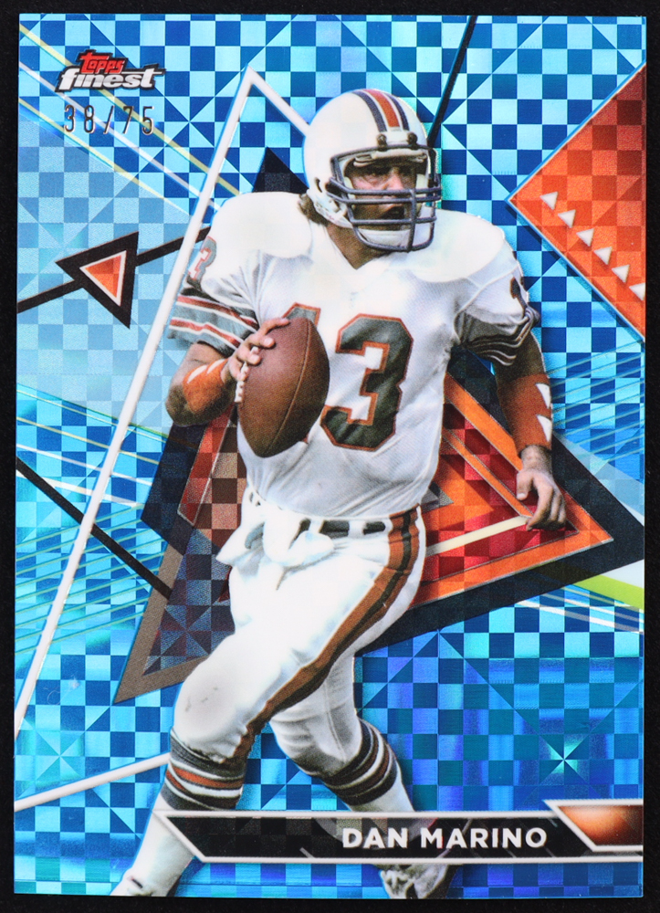 Dan Marino 2023 Topps Composite Finest Blue Checkerboard Refractors #204 #38/75 at PristineAuction.com Dan Marino 2023 Topps Composite Finest Blue Checkerboard Refractors #204 #38/75 at PristineAuction.com