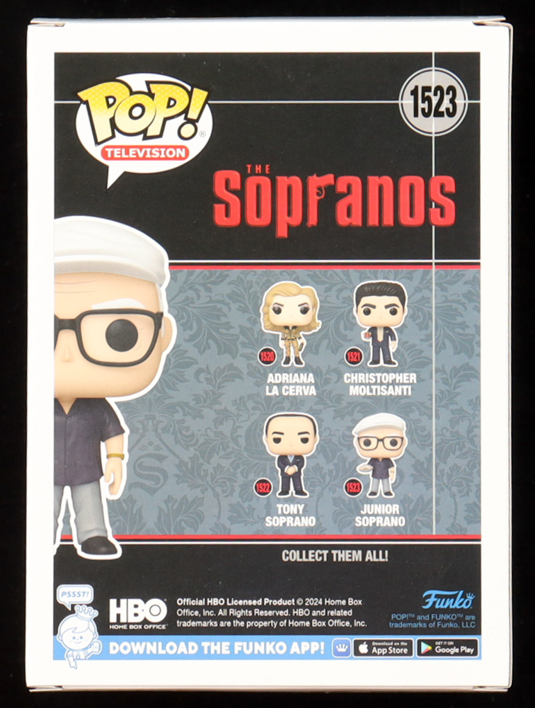 Dominic Chianese Signed "The Sopranos" #1523 Junior Soprano Funko Pop! Vinyl Figure (Beckett) at PristineAuction.com Dominic Chianese Signed "The Sopranos" #1523 Junior Soprano Funko Pop! Vinyl Figure (Beckett) at PristineAuction.com