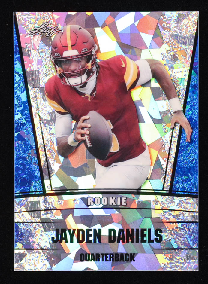 Jayden Daniels 2024 Leaf Metal Special Release Rookie Silver Crystal Blue #RS6 RC #12/20 at PristineAuction.com Jayden Daniels 2024 Leaf Metal Special Release Rookie Silver Crystal Blue #RS6 RC #12/20 at PristineAuction.com