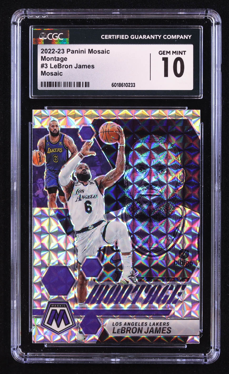LeBron James 2022-23 Panini Mosaic Montage Mosaic #3 (CGC 10) at PristineAuction.com LeBron James 2022-23 Panini Mosaic Montage Mosaic #3 (CGC 10) at PristineAuction.com