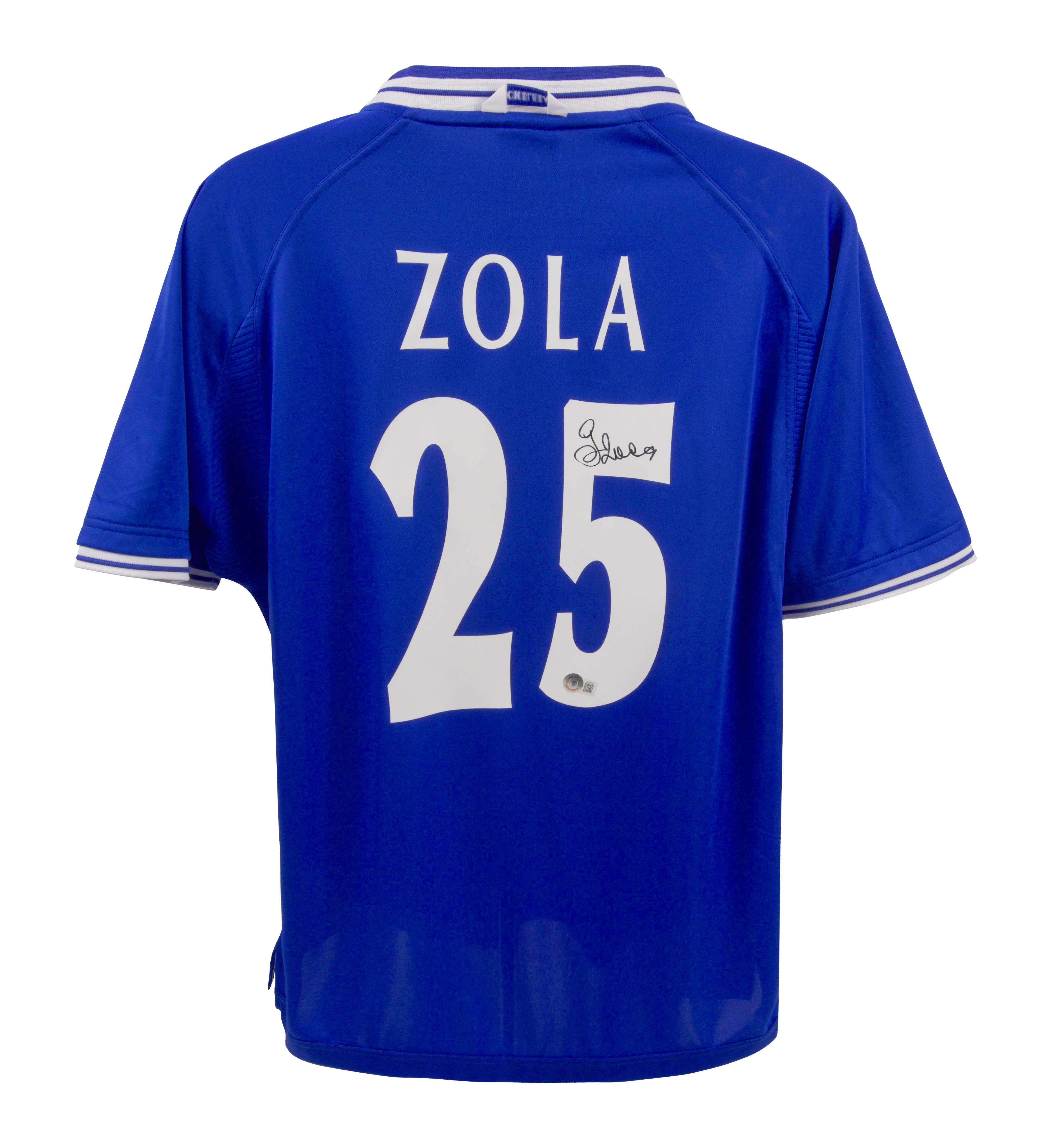 Gianfranco Zola Signed Jersey (Beckett) at PristineAuction.com Gianfranco Zola Signed Jersey (Beckett) at PristineAuction.com