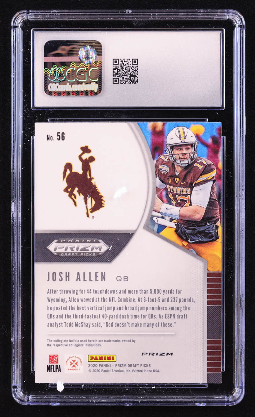 Josh Allen 2020 Panini Prizm Draft Picks Prizms Green #56 (CGC 10) at PristineAuction.com Josh Allen 2020 Panini Prizm Draft Picks Prizms Green #56 (CGC 10) at PristineAuction.com